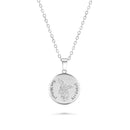 Catholic Town San Miguel Arcángel religious medal with chain ( Available in Gold and Silver colors )