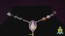 Catholic Town Rosary Necklace 8mm Indian Agate Beads with Miraculous Medal center piece and metal Crucifix cross ( ROSJST-IA )