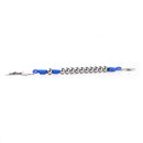 Catholic Town Miraculous Medal 1-Decade Tenner Pocket Rosary with metallic beads and St Benedict cross crucifix ( ROSMTP-BLU )