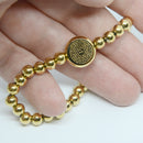 Catholic Town Stainless Steel Virgen de la Caridad del Cobre ( Our Lady of Charity ) Bracelet (SSBCFM-G)