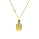 Catholic Virgen de la Caridad del Cobre Stainless Steel Medal with chain (SSPCK17MCH-G)
