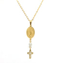 Catholic Our Lady of Guadalupe (Nuestra Señora de Guadalupe) Stainless Steel Pendant with chain (SSPGWC20MCH-G)