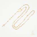 Catholic Town Stainless steel rosary with Our Lady of Charity "Virgen de la Caridad del Cobre" centerpiece and cross crucifix ( SSROSCP-G )