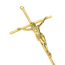 Catholic Town Metal Wall Crucifix – Catholic Cross with Corpus Christi (Gold & Silver)