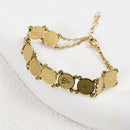 Catholic Town Stainless Steel Religious Bracelet with Our Lady of Charity "Virgen de la Caridad del Cobre" coins, 7 Inches + 0.5 Inches extender ( Available in Gold and Silver colors )