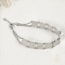 Catholic Town Stainless Steel Religious Bracelet with Our Lady of Charity "Virgen de la Caridad del Cobre" coins, 7 Inches + 0.5 Inches extender ( Available in Gold and Silver colors )