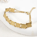 Catholic Town Stainless Steel Religious Bracelet with Saint Benedict coins, 7 Inches + 0.5 Inches extender ( Available in Gold and Silver colors )