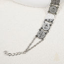 Catholic Town Stainless Steel Religious Bracelet with Saint Benedict coins, 7 Inches + 0.5 Inches extender ( Available in Gold and Silver colors )