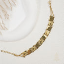 Catholic Town Stainless Steel Religious Bracelet with Our Lady of Charity "Virgen de la Caridad del Cobre" coins, 7 Inches + 0.5 Inches extender ( Available in Gold and Silver colors )