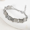 Catholic Town Stainless Steel Religious Bracelet with Saint Benedict coins, 7 Inches + 0.5 Inches extender ( Available in Gold and Silver colors )