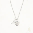 Catholic Town Saint Jude Thaddeus "San Judas Tadeo" Stainless Steel medal and cross with chain (Available in Gold and Silver colors)