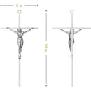 Catholic Town Metal Wall Crucifix – Catholic Cross with Corpus Christi (Gold & Silver)