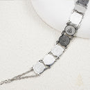 Catholic Town Stainless Steel Religious Bracelet with Our Lady of Charity "Virgen de la Caridad del Cobre" coins, 7 Inches + 0.5 Inches extender ( Available in Gold and Silver colors )