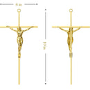 Catholic Town Metal Wall Crucifix – Catholic Cross with Corpus Christi (Gold & Silver)