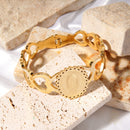 Catholic Town Stainless Steel Our Lady of Guadalupe ( Nuestra Señora de Guadalupe ) Bracelet (CTSSBGHEARTD-G)