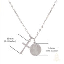 Catholic Town Saint Jude Thaddeus "San Judas Tadeo" Stainless Steel medal and cross with chain (Available in Gold and Silver colors)