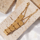 Catholic Town Stainless Steel Religious Bracelet with Saint Benedict coins, 7 Inches + 0.5 Inches extender ( Available in Gold and Silver colors )