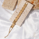 Catholic Town Stainless Steel Religious Bracelet with Our Lady of Charity "Virgen de la Caridad del Cobre" coins, 7 Inches + 0.5 Inches extender ( Available in Gold and Silver colors )