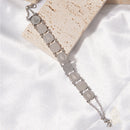 Catholic Town Stainless Steel Religious Bracelet with Our Lady of Charity "Virgen de la Caridad del Cobre" coins, 7 Inches + 0.5 Inches extender ( Available in Gold and Silver colors )