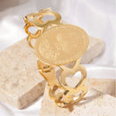 Catholic Town  Stainless Steel Our Lady of Charity ( Virgen de la Caridad del Cobre ) Bracelet (SSBCHEARTD-G)