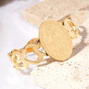 Catholic Town  Stainless Steel Our Lady of Charity ( Virgen de la Caridad del Cobre ) Bracelet (SSBCHEARTD-G)