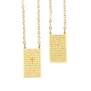 Catholic Town Stainless Steel Scapular with "OUR FATHER" ( Available in Gold and Silver colors )
