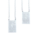 Catholic Town  Stainless Steel Scapular with "PADRE NUESTRO" ( Available in Gold and Silver colors )