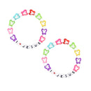 Catholic Town I LOVE JESUS kid multicolor elastic bracelet ( CTBFKIDJESUS-MC )