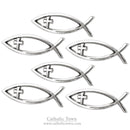 Car Chrome Emblem Jesus Christian Fish Symbol 3D Decal Badge ( CFAEC-S )