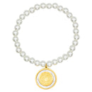 Catholic Town Bracelet with Stainless Steel mother of pearl Virgen de la Caridad del Cobre Medal ( Gold & Silver )