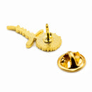 Catholic Town Jesus and Sunflower Lapel Pin, Gold Tone (JGPIN-G)