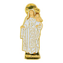 Catholic Town Virgen de las Mercedes Lapel Pin, Small Gold Tone with Color (VMEP-G)