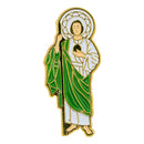 Catholic Town Saint Jude Thaddaeus Lapel Pin, Small Gold Tone with Color (SJTP-G)