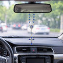 Catholic Town Blue Miraculous Medal Car Rosary with Pearl-Look Beads and Crucifix – Rearview Mirror Rosary