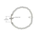 Catholic Town Stainless Steel Cross Bracelet with 4mm white round beads ( Available in Gold & Silver colors )
