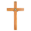 Catholic Town Handcrafted Wooden Wall Crucifix with Brass Corpus – 15 x 8.9 Inches (CTCRFSBW38-IVR)