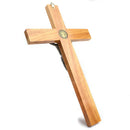 Catholic Town Handcrafted Wooden Wall Crucifix with Brass Corpus – 15 x 8.9 Inches (CTCRFSBW38-IVR)