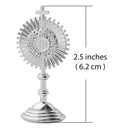 Catholic Town 2.5" Communion Standing Cross Chalice Statue with JHS Emblem & Base Sticker – Gold or Silver