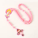 Catholic Town Children’s Catholic Rosary with Angel and Jesus Cross — Blue or Pink