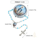 Catholic Town Our Lady of the Miraculous Medal Rosary with Metal Keepsake Box – Blue or White