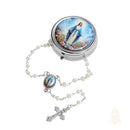 Catholic Town Our Lady of the Miraculous Medal Rosary with Metal Keepsake Box – Blue or White