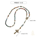 Catholic Town 8mm India Agate Natural Stone Beads, Large Rosary with Caps Saint Michael the Archangel Medal and Pardon Crucifix ( CTROSSMA-IA )