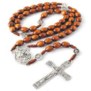 Catholic Town St. Michael the Archangel Brown Wooden Rosary | Catholic Prayer Beads (CTROSSMAWB-HBRN)