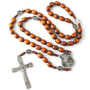 Catholic Town St. Michael the Archangel Brown Wooden Rosary | Catholic Prayer Beads (CTROSSMAWB-HBRN)