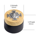 Catholic Town 6mm Coffee Glass Beads St.Benedict Chain Rosary with antique Copper Centerpiece and Crucifix Pendant Pack in Gift Glass Bottle ( CTRSBANT-BRN )