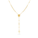 Catholic Town St. Benedict Stainless Steel Rosary Necklace — Available in Gold or Silver