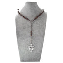 Catholic Town Wooden Rosary – Pardon Crucifix & St. Benedict Medal (CTRWBPC-BRN)