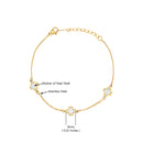 Catholic Town Stainless steel Adjustable Bracelet with 3 Minimalist Christian Crosses with Mother of Pearl Shell inlays ( CTSSB3CROSS-G )