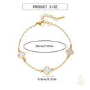 Catholic Town Stainless steel Adjustable Bracelet with 3 Minimalist Christian Crosses with Mother of Pearl Shell inlays ( CTSSB3CROSS-G )