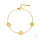 Catholic Town 3 Medal Catholic Bracelet – St. Benedict, Our Lady of Charity & Sacred Heart of Jesus – Adjustable Stainless Steel Bracelet, Gold or Silver